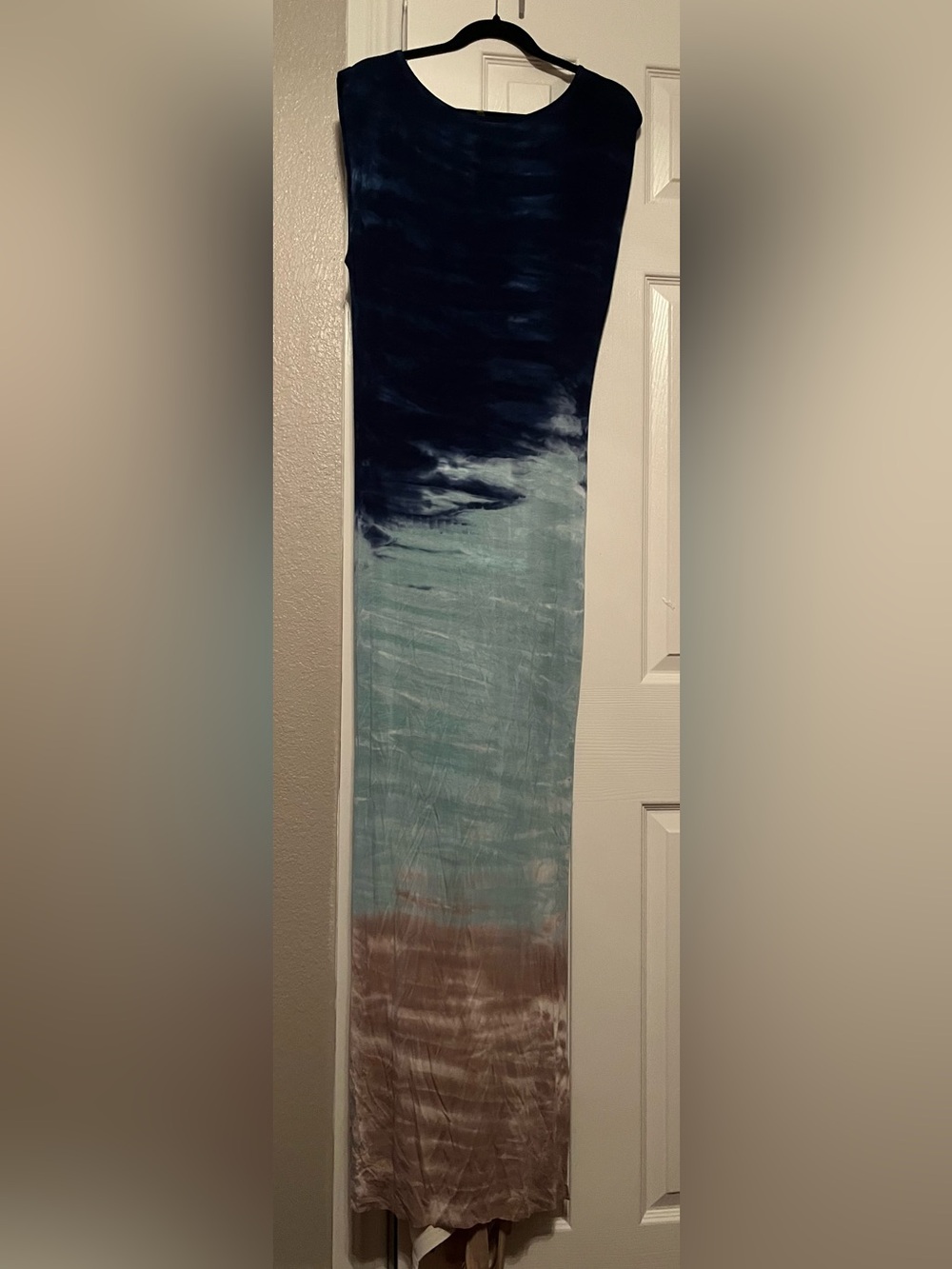 Young Fabulous & Broke Blue Teal and Taupe Tie-Dye Dress - Picture 2 of 3